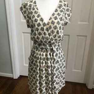 Daniel Rainn Owl Print Wrap Front Dress